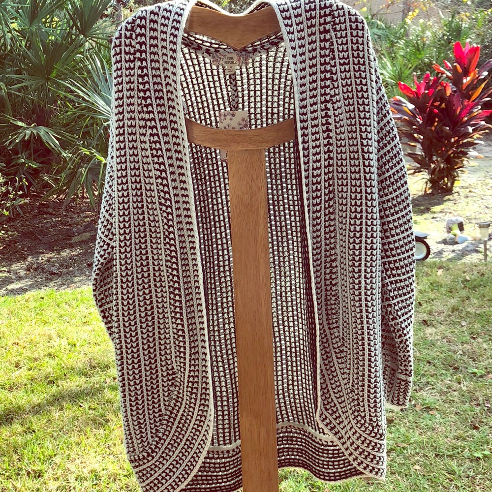 Cozy semi long throw cozy knitted jacket brand